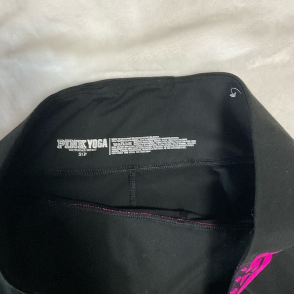 PINK  Black and Pink Yoga Leggings - Picture 4 of 8